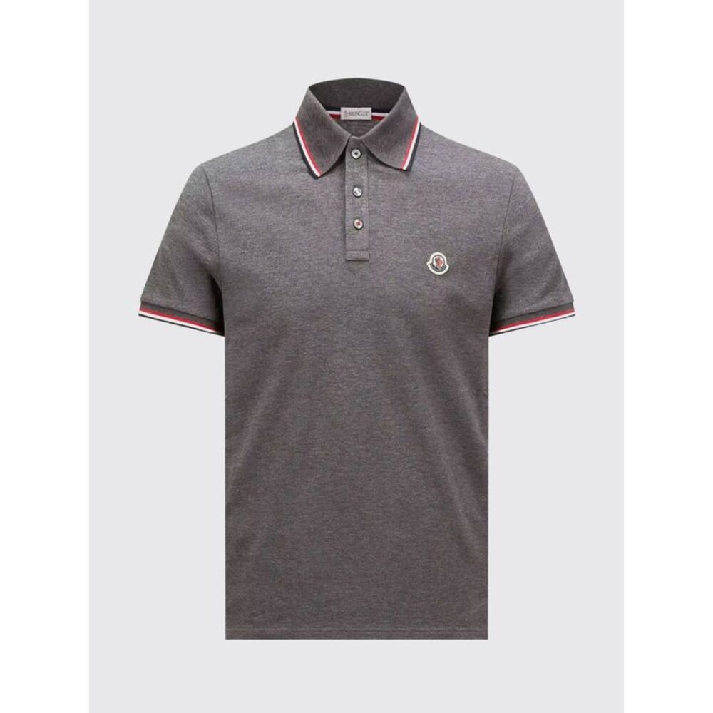 Moncler Polo Shirt Men Grey